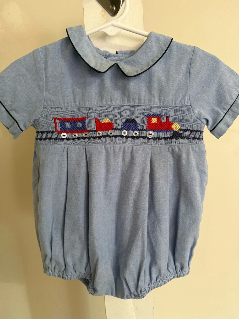 Carriage Boutiques Smocked Train Bubble Romper